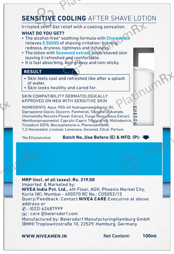 Nivea Men After Shave Lotion - Sensitive Cooling