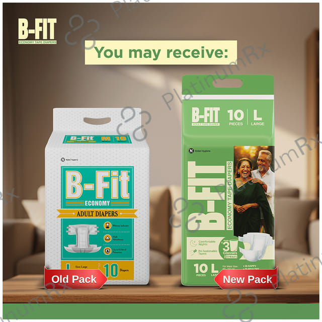 B Fit Economy Adult Diaper Large 10s