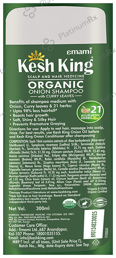 Kesh King Ayurvedic Hairfall Expert Onion Shampoo