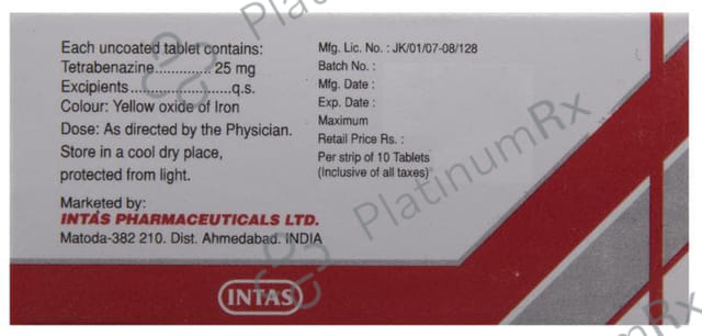 Ticstop 25mg Tablet 10s