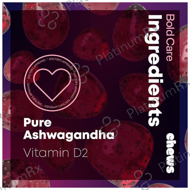 Bold Care Chew Love Better Pure Ashwagandha Gummy Mixed Fruit Sugar Free