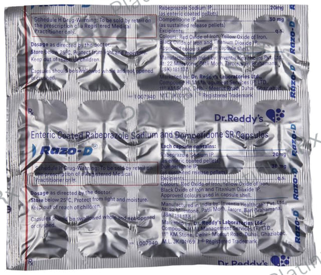 Razo D 30/20mg Capsule SR 15s