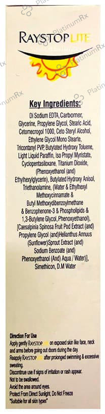 Raystop Lite Sun Screen SPF 30++ Lotion 50gm