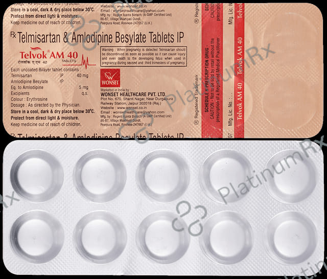 Telvok AM 40mg/5mg Tablet
