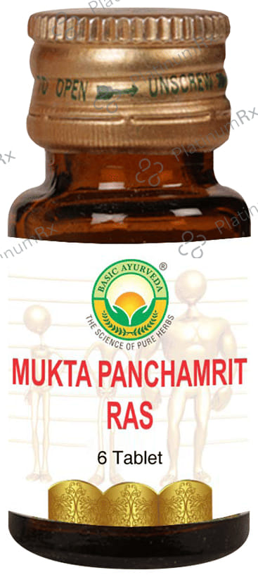 Basic Ayurveda Mukta Panchamrit Ras 6 tablets