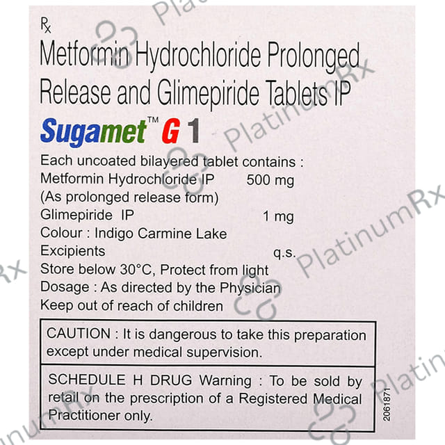 Sugamet G 1/500mg Tablet PR 10s