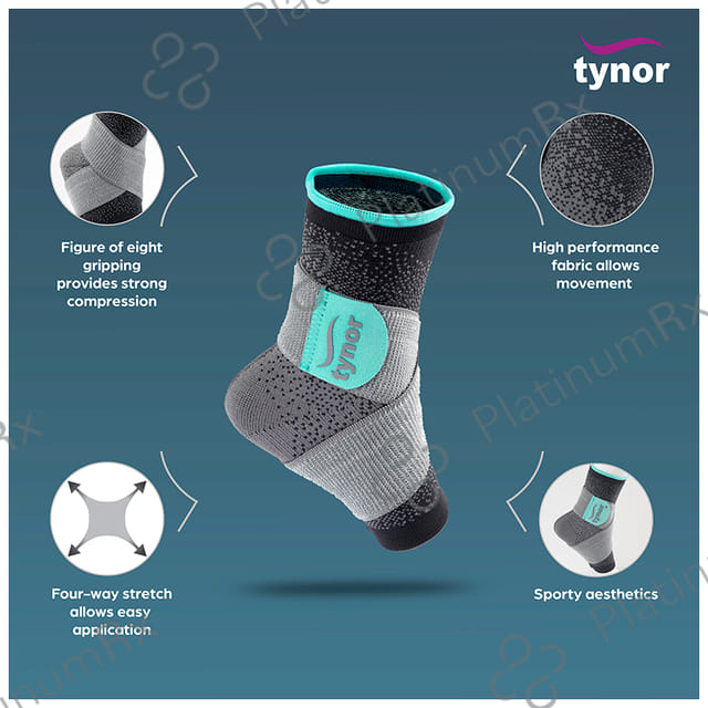 Tynor D 53 Ankle Binder Urbane XL Grey
