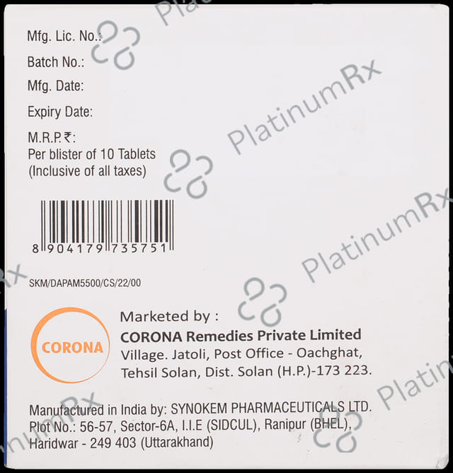 Dapabite M 5/500mg Tablet ER 10s