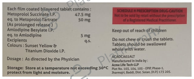Acmeto AM 5/50mg Tablet PR 10s