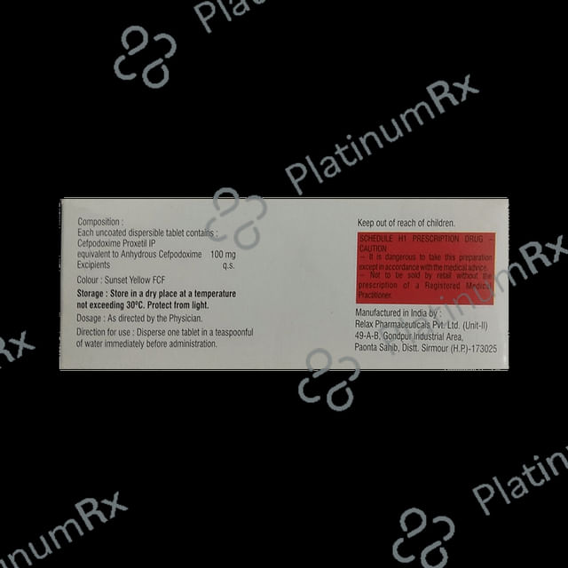 Gudcef DT 100mg Tablet 10s