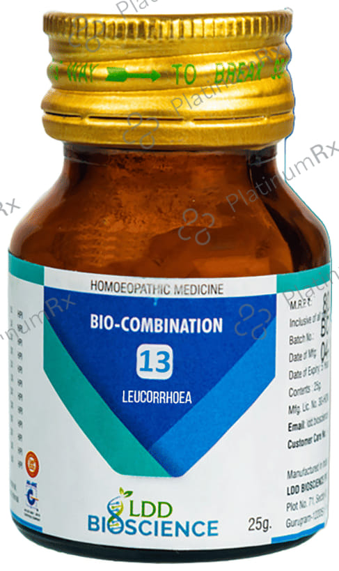 LDD Bioscience Bio-Combination 13 Leucorrhoea Tablet 25 gm