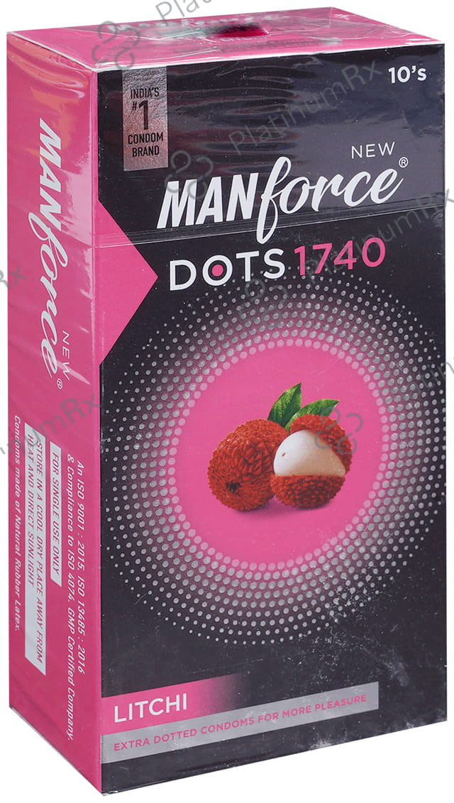 Manforce Dots 1740 Condom Flavour Litchi 10s