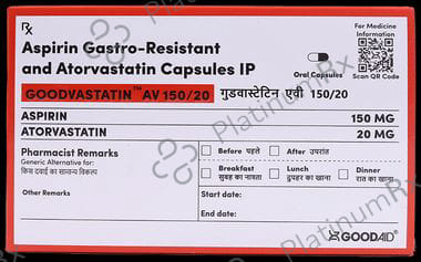 Goodvastatin AV 150/20mg Capsule 10s