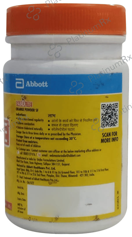 Fabolite Orange Flavour Sugar Free Powder 100gm