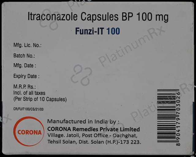 Funzi IT 100mg Capsule 10s