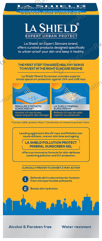 La Shield Expert Urban Protect Mineral Sunscreen SPF 50 PA+++ Gel 50gm