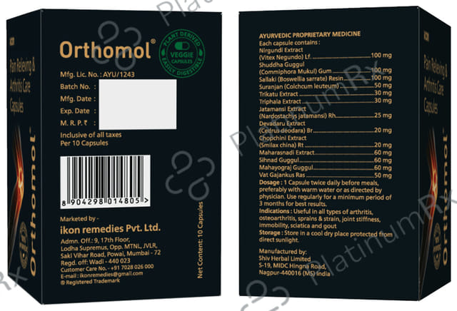 Orthomol Pain Relieving & Arthritis Care Capsule 10 capsules