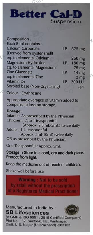 Better Cal D Oral Suspension 200ml