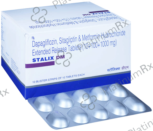 Stalix DM 10/1000/100mg Tablet ER 10s