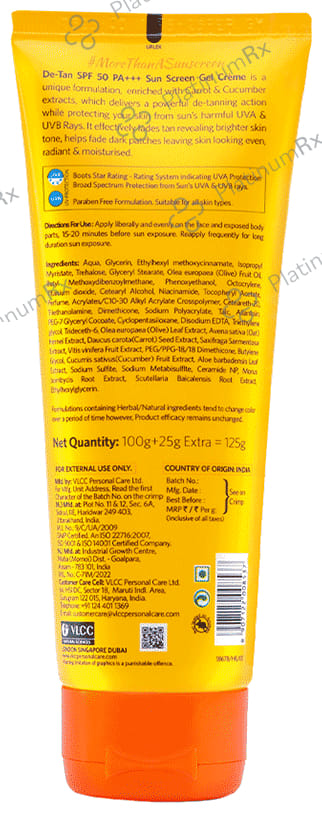 VLCC Water Resistant SPF 60 & De Tan SPF 50 Solution 4s