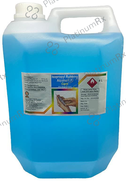 Ciprit Isopropyl Rubbing Alcohol Liquid 4Ltr