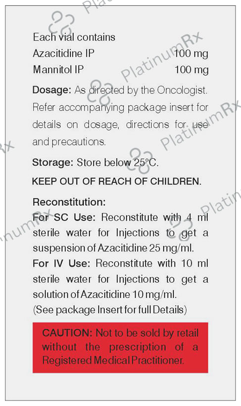 Azacite 100mg Injection 1s