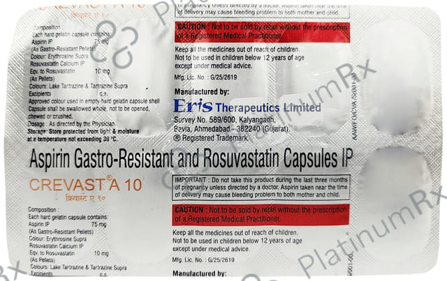 Crevast A 10mg/75mg Capsule