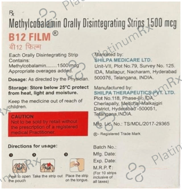 B12 Film Orally Disintegrating Strip 10s