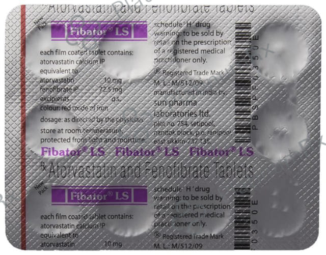Fibator LS 10/72.5mg Tablet 10s