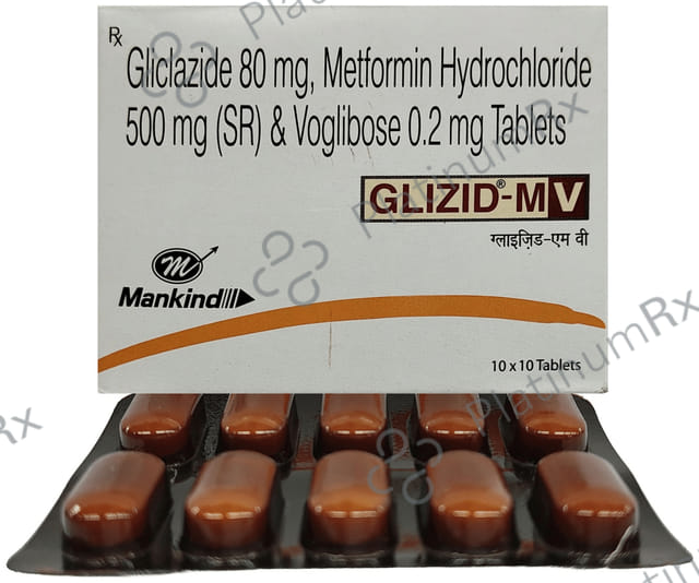 Glizid MV 500/80/0.2mg Tablet SR 10s
