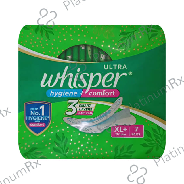 Whisper Ultra Clean Hygiene Comfort Sanitary Pads - Size XL+ 7 pads
