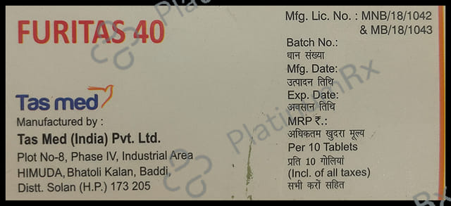 Furitas 40mg Tablet 10s