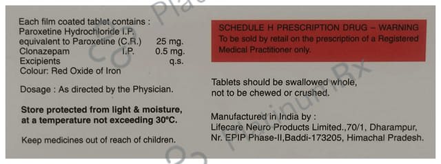 Parobin Fort 25/0.5mg Tablet 10s