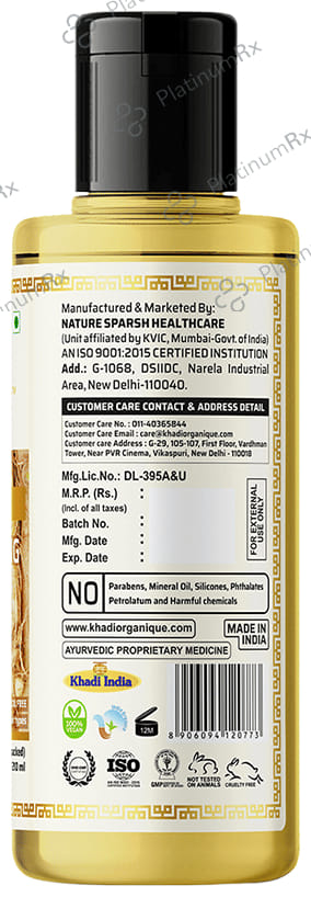 Khadi Organique Khadi Hair Oil Vitalizing Paraben & Mineral Oil Free