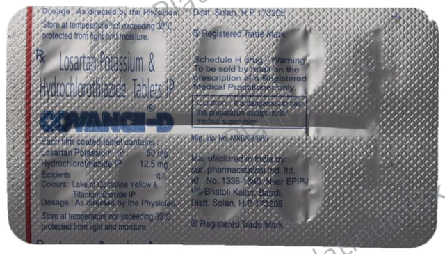 Covance D 50/12.5mg Tablet 10s