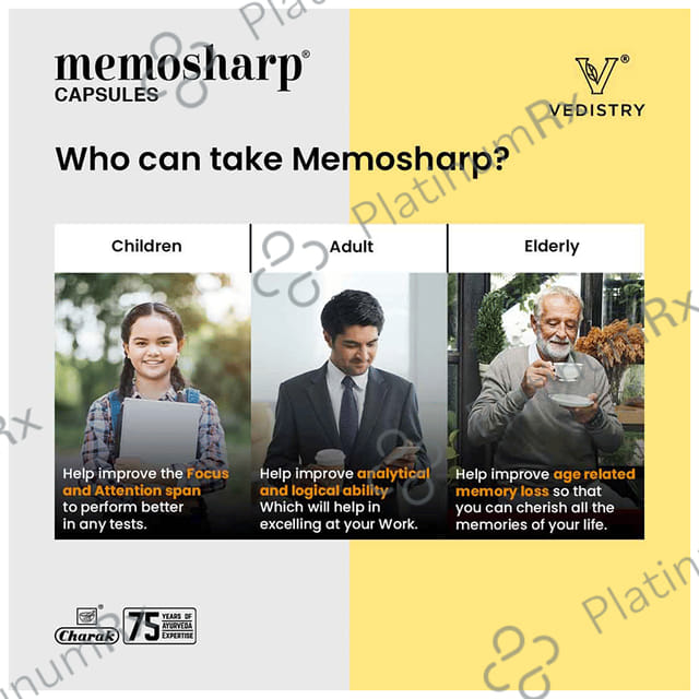Memosharp Ayurvedic Capsule for Mind Wellness & Mind Health