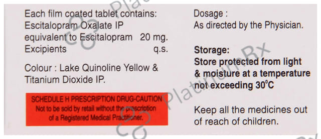 Escipra 20mg Tablet 10s