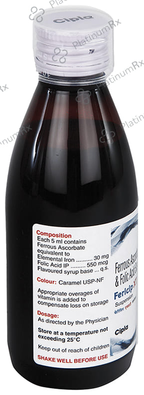 Fericip XT 30mg/550mcg Syrup 150ml