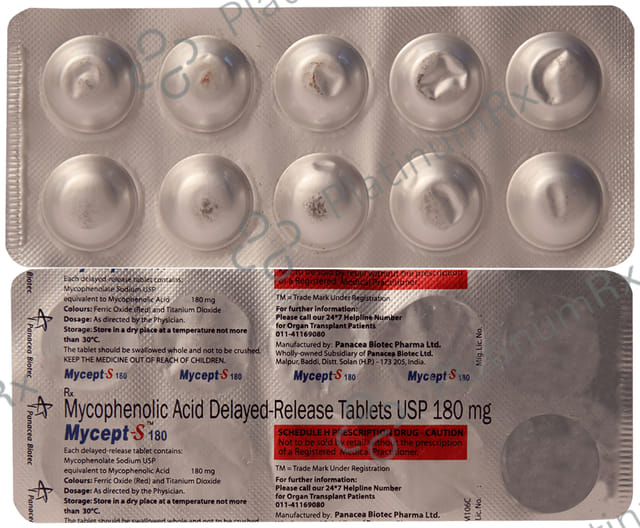 Mycept S 180mg Tablet 10s
