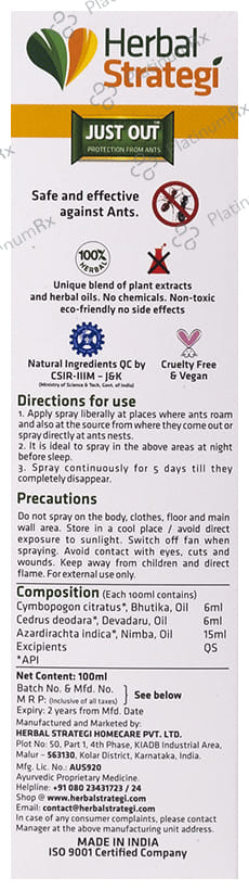 Herbal Strategi Herbal Ant Repellent Spray