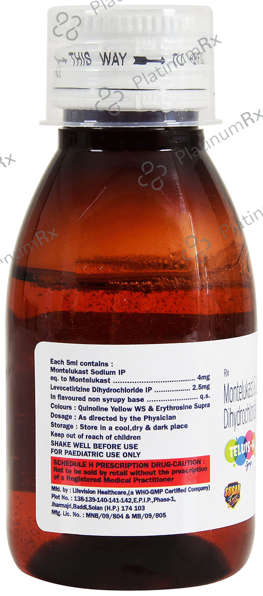 Teluis M 2.5/4mg Sugar Free Syrup 60ml
