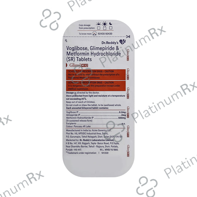 Glimy Mv 2/500/0.2mg Tablet SR 10s