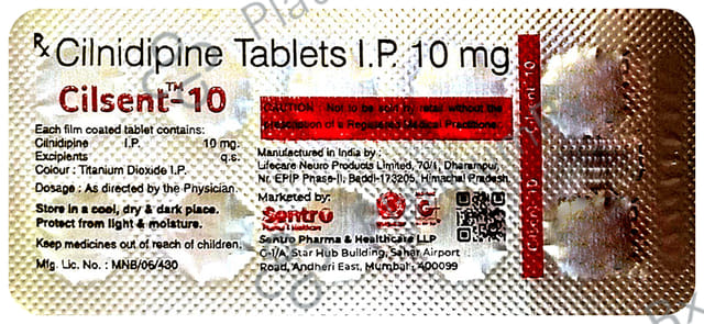 Cilsent 10mg Tablet 10s