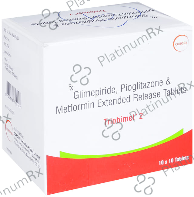 Triobimet 2/500/15mg Tablet ER 10s