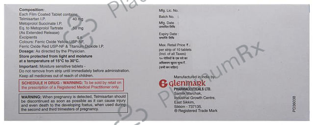 Telma Beta 50/40mg Tablet ER 10s