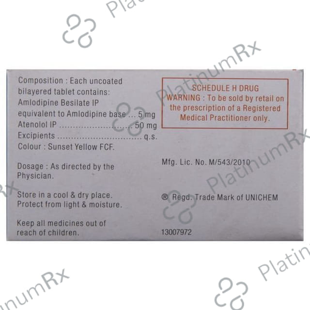 Corvadil A 5/50mg Tablet 10s