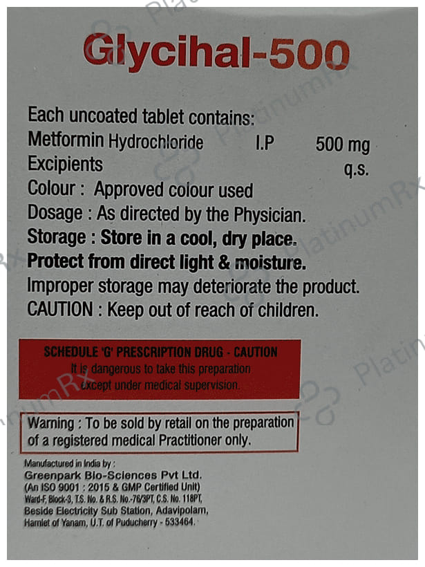 Glycihal 500 Tablet