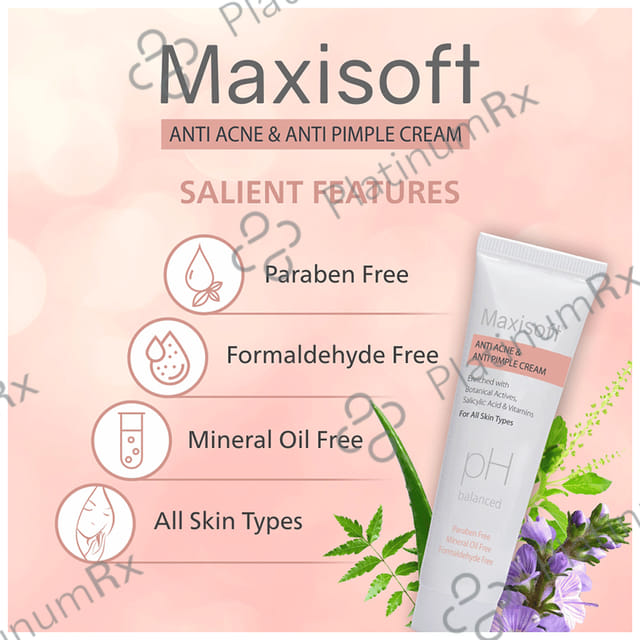 Maxisoft PH Balanced Anti Acne & Anti Pimple Cream (25gm Each) 4 Tubes