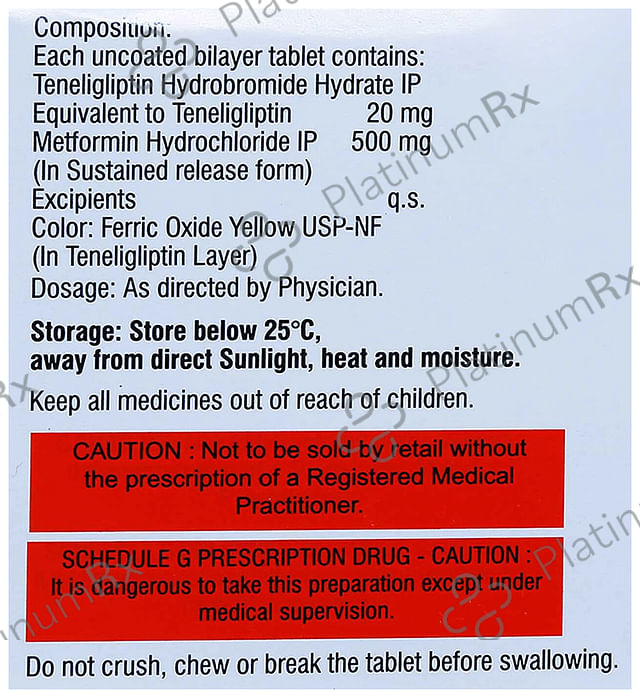 Tenlimac M 500/20mg Tablet SR 15s