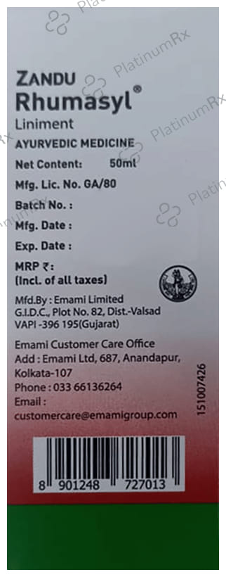 Zandu Rhumasyl Liniment 50 ml